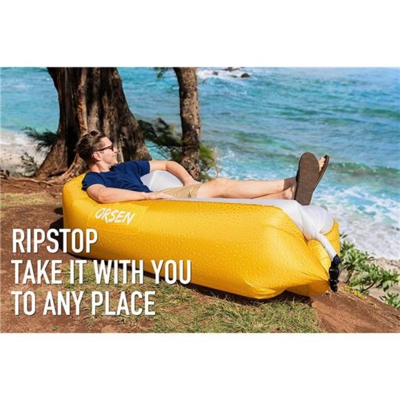 Inflatable Couch, Inflatable Lounger Air Sofa for Camping Hiking Gear - Picture 4 of 6